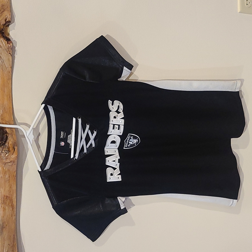 NFL Team Apparel Raiders Jersey Woman's Medium Nice